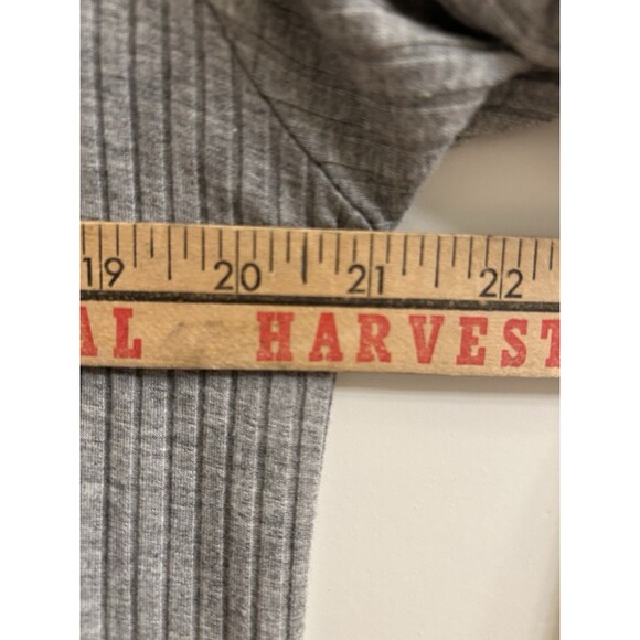 Moa Moa Women’s Gray Ribbed Cardigan Sweater Sz Large Office Career Casual - Picture 3 of 5